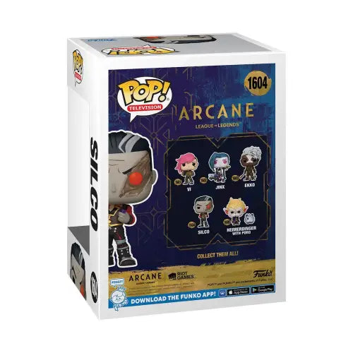Arcane League of Legends Silco Funko Pop vinyl figure box showcasing the character Silco