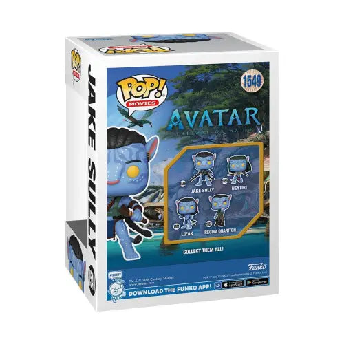 Avatar The Way of Water Jake Sully Funko Pop box with Water Jake Sully figure