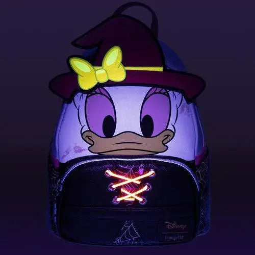 Mini backpack with light up Mickey Mouse design on a Daisy Duck Halloween themed product