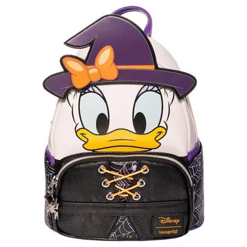 Daisy Duck Halloween Mini Backpack featuring person lounging with backpack.