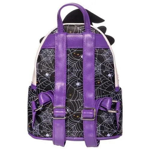 Daisy Duck Halloween Mini Backpack with Spider Web Pattern