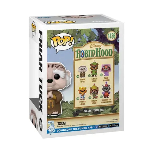 Friar Tuck Funko Pop box for Disney Robin Hood Vinyl Figure #1436 collectible