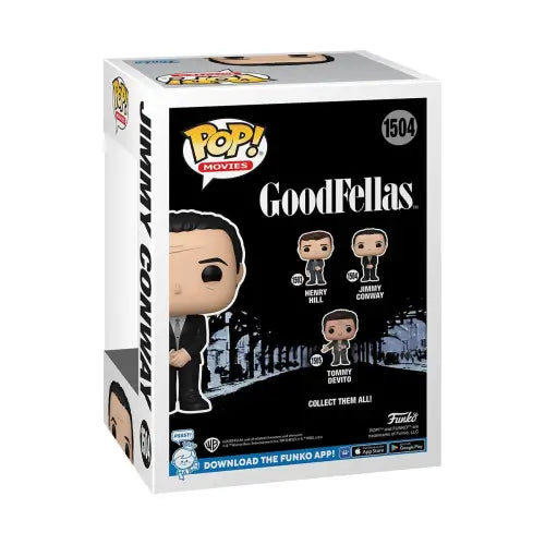 Goodfellas Jimmy Conway Funko Pop Vinyl Figure box showcasing a Jimmy Conway collectible toy