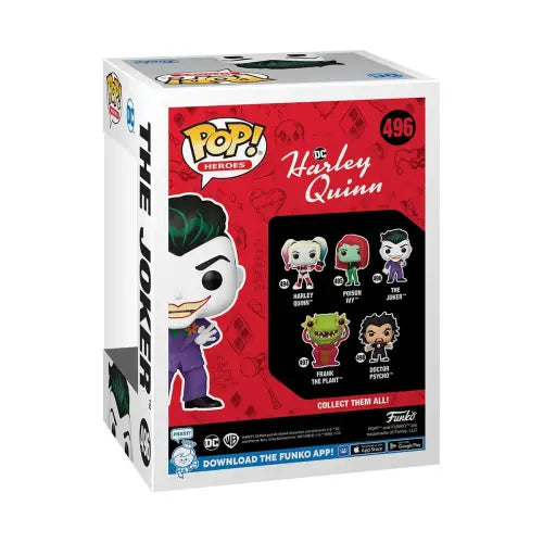 Harley Quinn Animated Series The Joker Funko Pop vinyl figure box on display