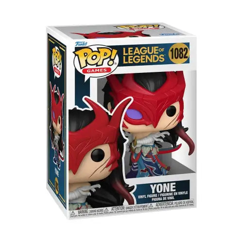 League of Legends Yone Funko Pop vinyl figure showcasing Yone Funko Pop collectible toy