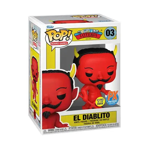 Glow-in-the-Dark Loteria El Diablito Funko Pop Vinyl Figure