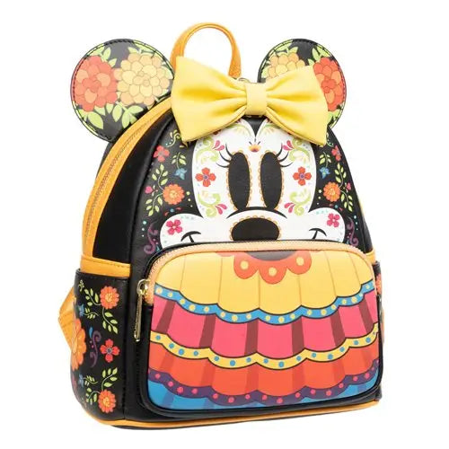 Minnie Mouse Sugar Skull Mini-Backpack with Bow