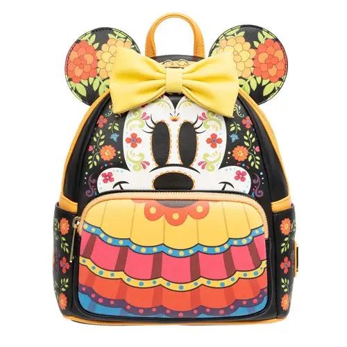 Minnie Mouse Sugar Skull Mini-Backpack with bow