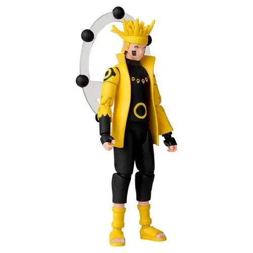 Naruto Uzumaki Six Paths Mode action figure in yellow jacket and black pants.