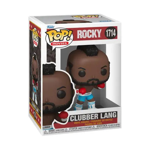 Funko Pop vinyl figure of Clubber Lang from Rocky III wearing boxing gloves and blue shorts