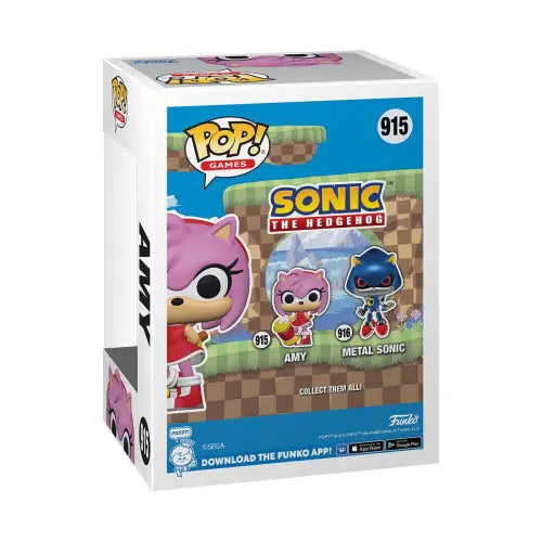 Amy Rose Funko Pop box for Sonic the Hedgehog Amy Funko Pop Vinyl Figure #915