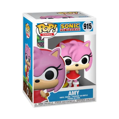 Amy Rose Funko Pop figure from Sonic the Hedgehog, collectible vinyl #915