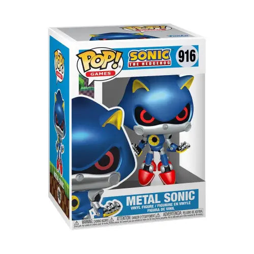 Metal Sonic Funko Pop figure in box from Sonic the Hedgehog collection #916