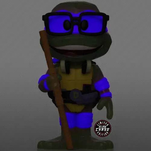 Glow-in-the-dark Donatello figurine from Teenage Mutant Ninja Turtles Soda Vinyl Figure