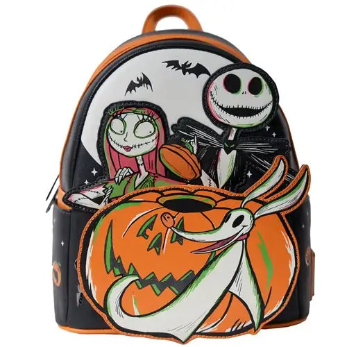 Nightmare Before Christmas Glow Mini Backpack with Cartoon Character
