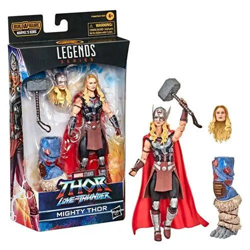Jane Foster Mighty Thor action figure with hammer - Thunder Marvel Legends.