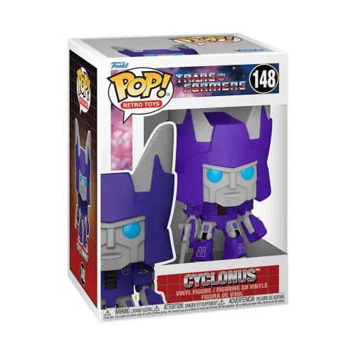 Transformers Cyclonus Funko Pop Vinyl Figure #148 in box, ideal for collectors and fans