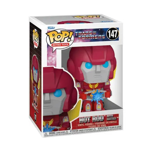 Transformers Hot Rod Funko Pop Vinyl Figure #147 in collectible box display