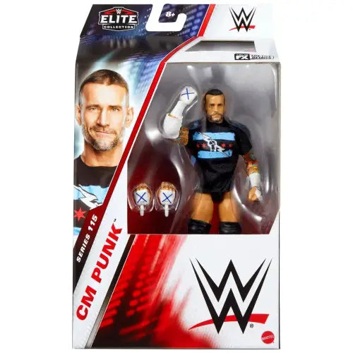 CM Punk Action Figure from WWE Elite Collection Series 115 showcasing premium detail