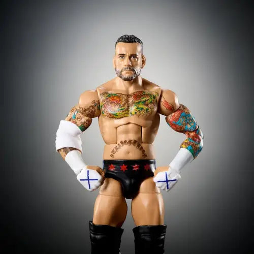 CM Punk Action Figure from WWE Elite Collection Series 115 with detailed features