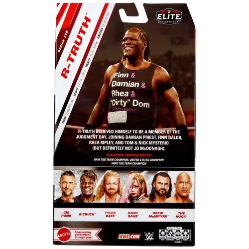 R-Truth action figure packaging from WWE Elite Collection Series 115 displayed prominently