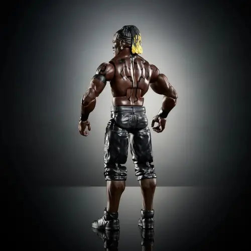 WWE Elite Collection Series 115 R-Truth Action Figure with dark skin and yellow-tipped hair
