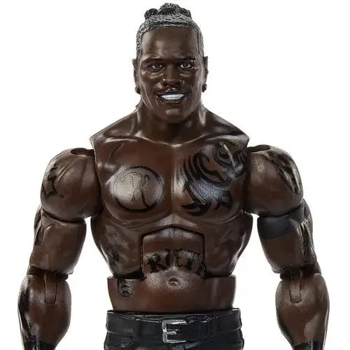 Muscular dark-skinned man action figure from WWE Elite Collection Series 115 R-Truth