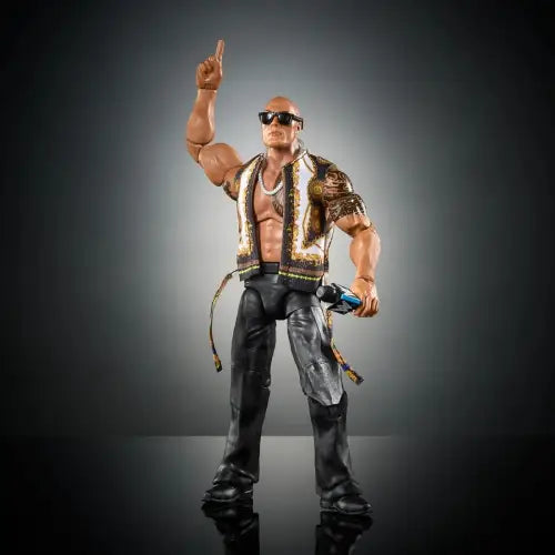 Dwayne The Rock Johnson action figure from WWE Elite Collection Series 115 display