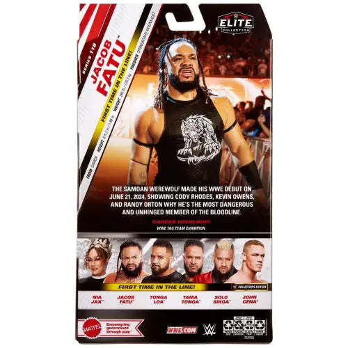 WWE Elite Collection Series 118 Jacob Fatu action figure packaging for collectors