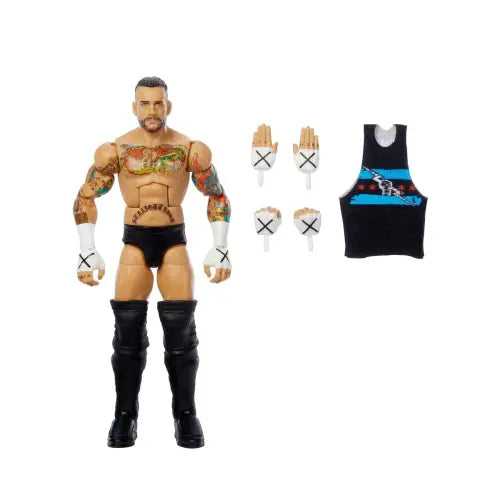 CM Punk action figure with accessories from WWE Elite Collection Top Picks 2025 Wave 2