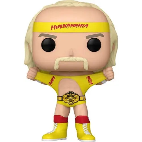 WWE Hulkamania with Belt Funko Pop figure featuring Hulk Hogan in vibrant detail