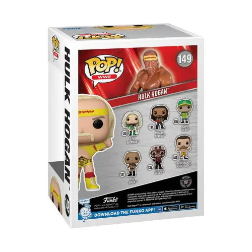 Hulk Hogan Funko Pop box for WWE Hulkamania with Belt Funko Pop Vinyl Figure #149