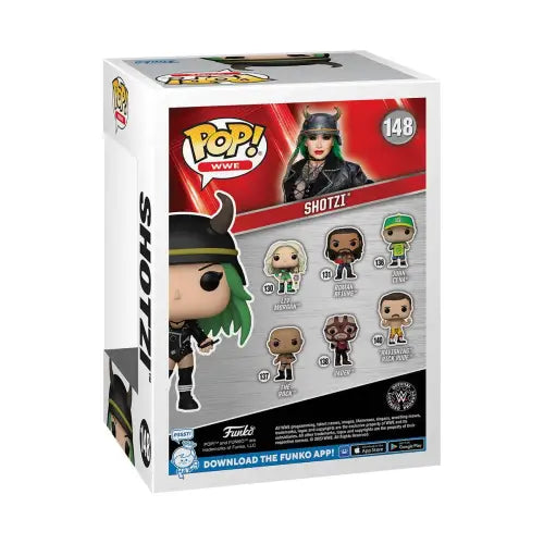 WWE Shotzi Blackheart Funko Pop box featuring Shotzi Blackheart collectible figure