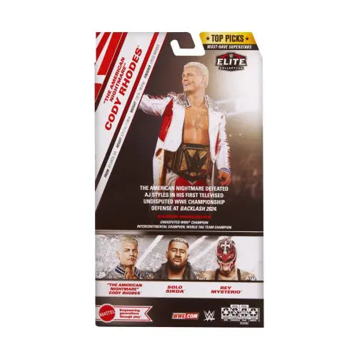 WWE Top Picks Elite Cody Rhodes Action Figure Packaging from the Picks Elite Collection
