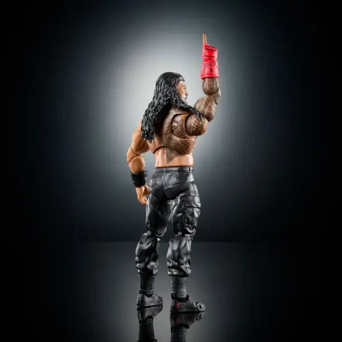 WWE Ultimate Edition Roman Reigns action figure displayed in WWE Ultimate collection