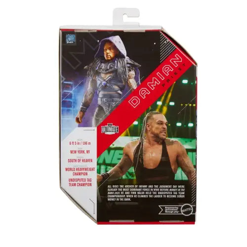 Damian Priest WWE Ultimate Edition action figure packaging from WWE Ultimate Wave 25