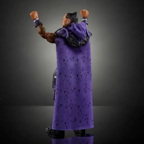 WWE Ultimate Edition Damien Priest action figure with purple cape, collectible WWE toy