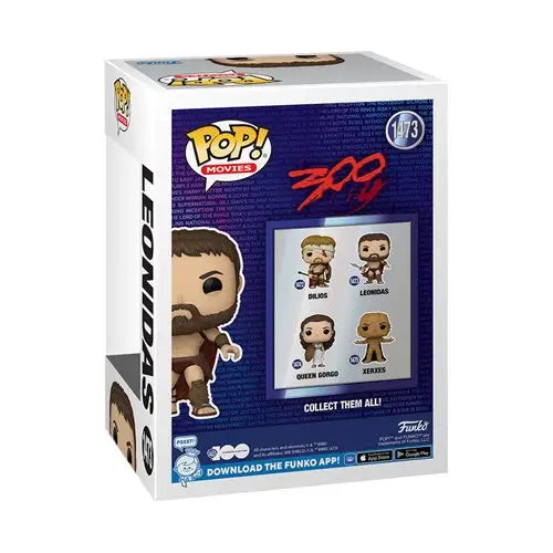 Leonidas Spartan Helmet Vinyl Figure’s Funko Pop display