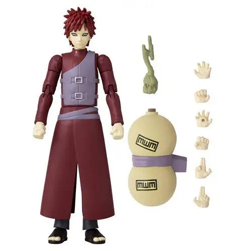 Anime Heroes Gaara 6.5-Inch Action Figure with Snowman and Cactus