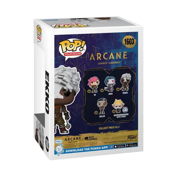 Arcane Legends Ekko Funko Pop Vinyl Figure #1603 box featuring Ekko character