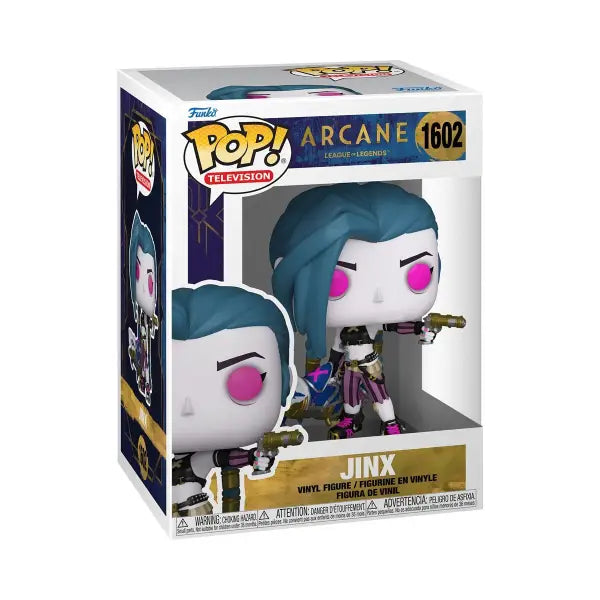 Funko Pop vinyl figure of Jinx from Arcane, a must-have for Legends Jinx fans