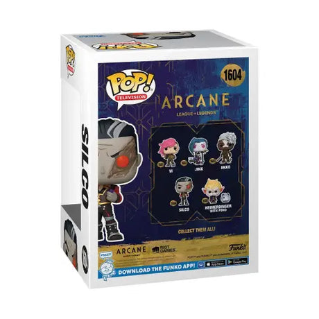 Arcane League of Legends Silco Funko Pop vinyl figure box showcasing the character Silco