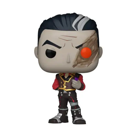 Funko Pop vinyl figure of Legends Silco with a glowing red eye and futuristic outfit