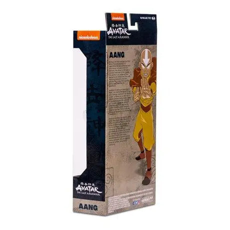 Aang Avatar State Gold Label Action Figure box close up.