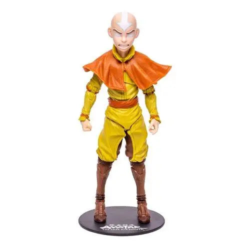 Aang Avatar State Gold Label Action Figure - Close-up of person figurine in yellow outfit