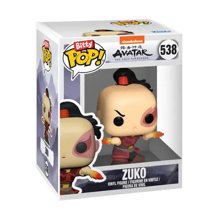 Zuko Bitty Pop figurine in box from Avatar: The Last Airbender Funko Bitty collection