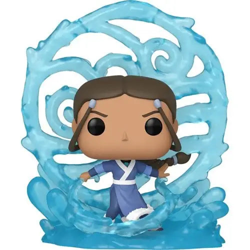 Funko Pop of Airbender Katara Deluxe figure with swirling blue water effects