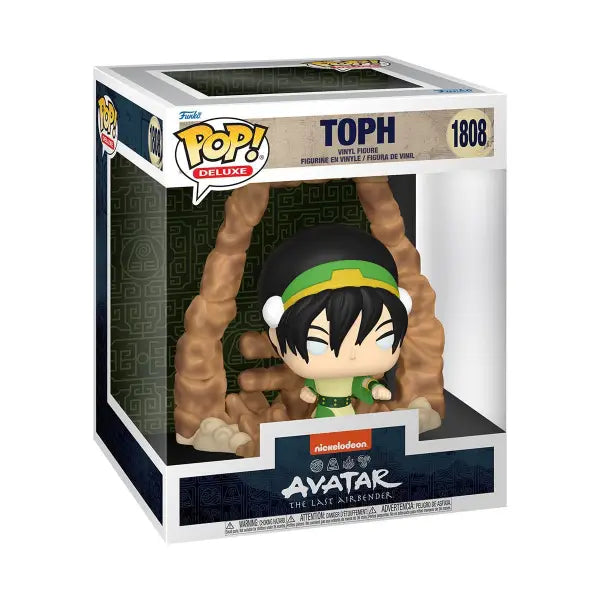 Funko Pop of Toph from Avatar: The Last Airbender in earthbending stance