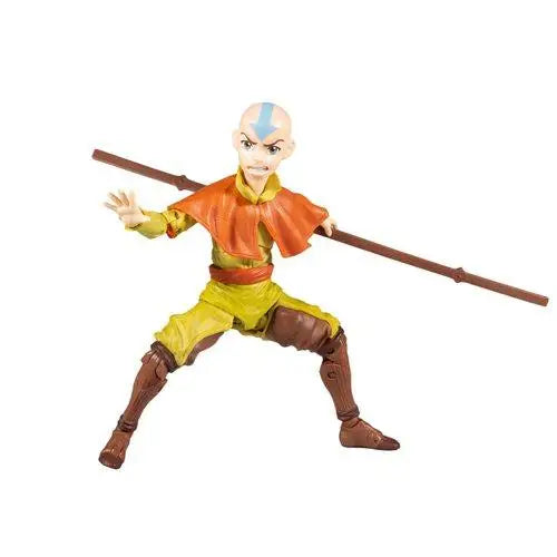 7-Inch Aang Action Figure with Ultra Articulation – Toy man figure with stick close up