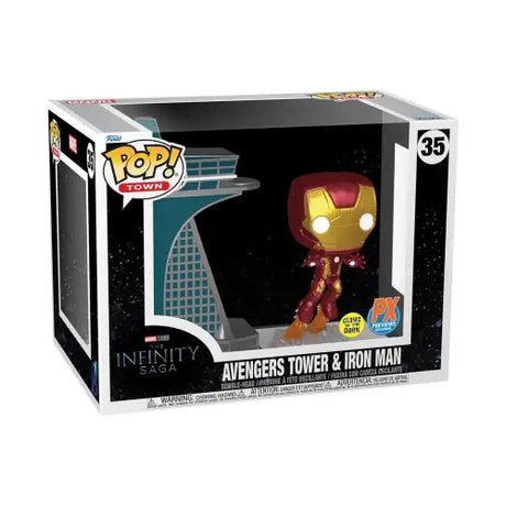 Iron Man Funko Pop with Avengers Tower, Previews Exclusive collectible figure set